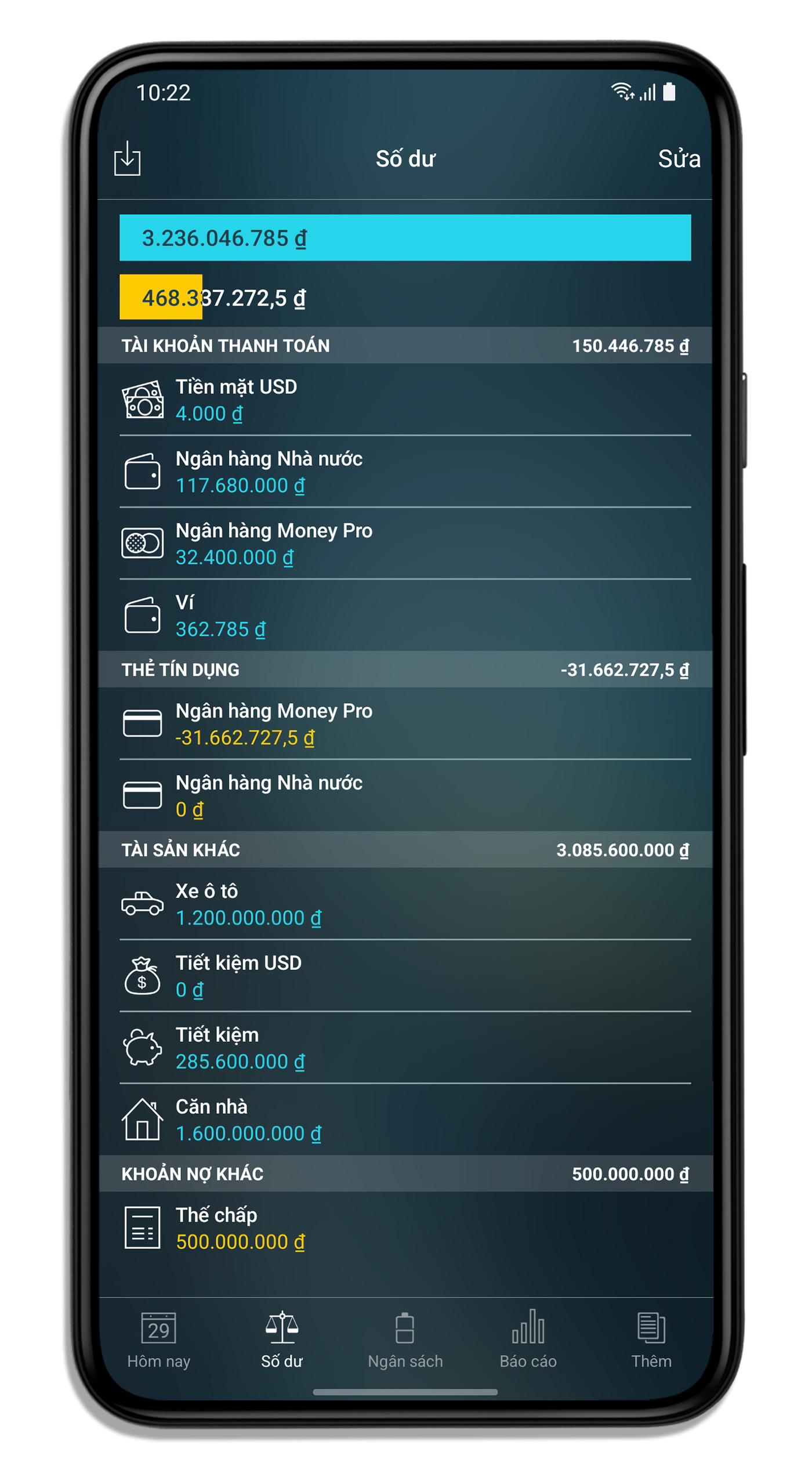 Money Pro for iPhone and iPad - Trình quản lý Tài khoản